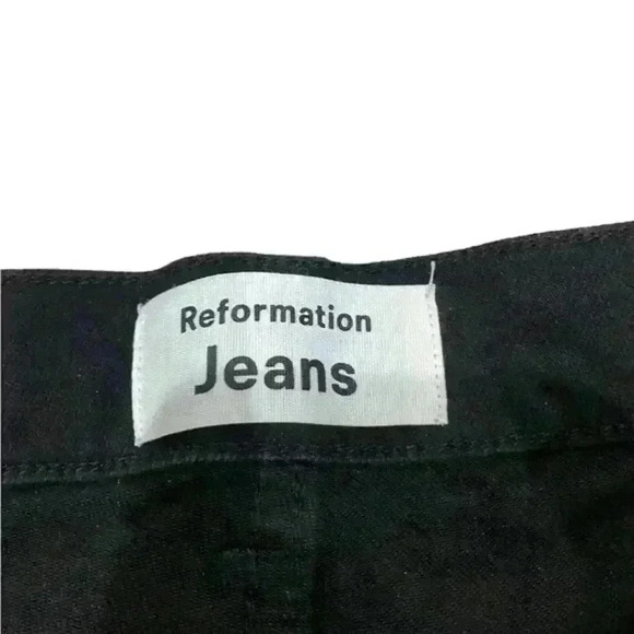 Reformation Black “high and‎ skinny” Jean in faded black destroyed Size 27 - Picture 8 of 16